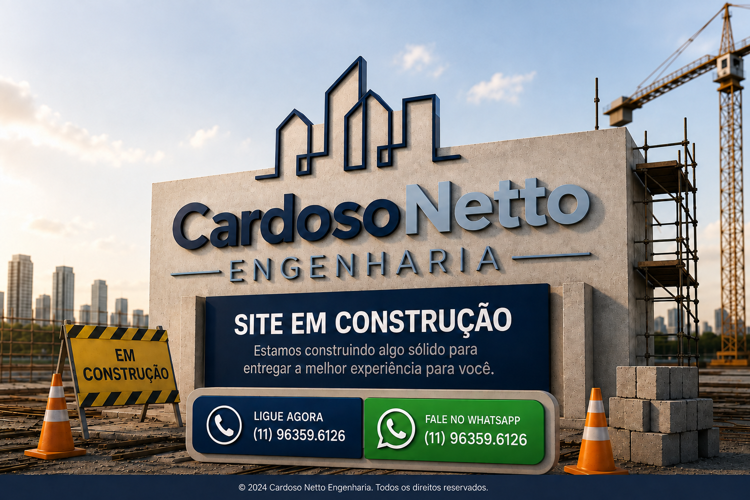 Cardoso Netto Engenharia — Site em construção
